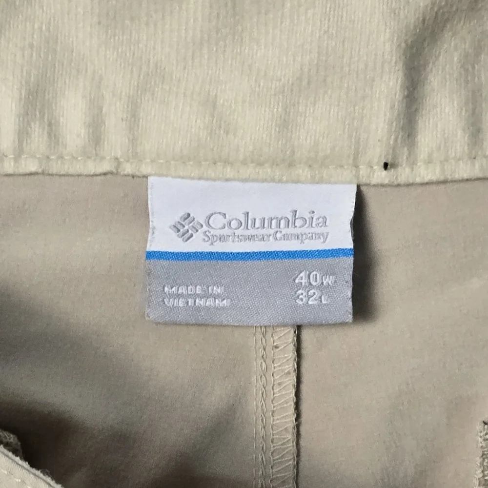Columbia PFG Omni-Shield Pants Men Biege 40x32  Hiking Fishing